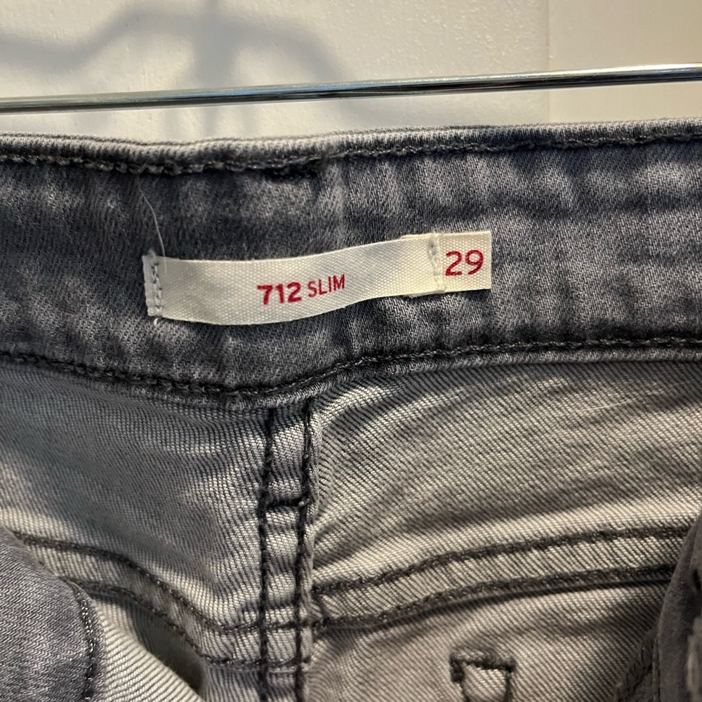 Light Gray Levi’s 712 Slim Jeans - Picture 2 of 5